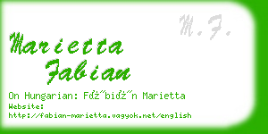 marietta fabian business card